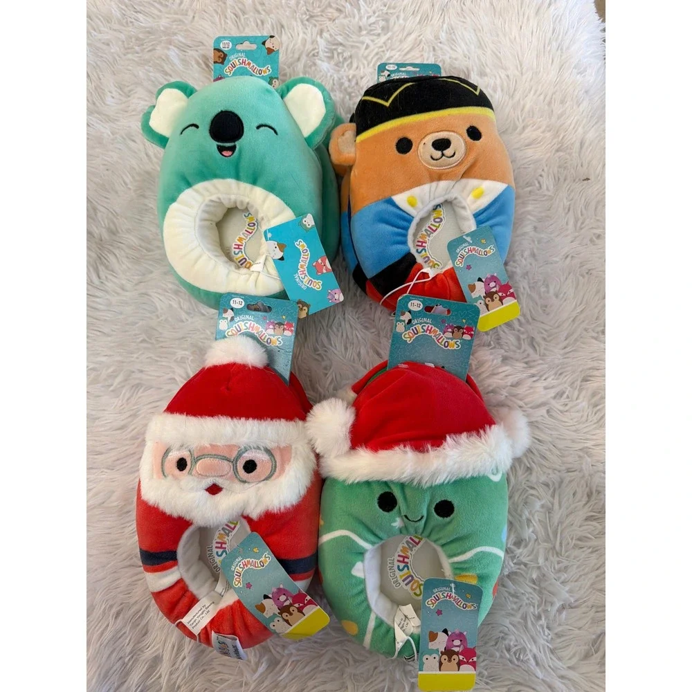 Squishmallows Slippers Sixe 11-12 Lot of 4 NWT NEW
